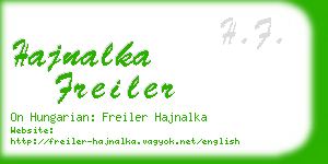 hajnalka freiler business card